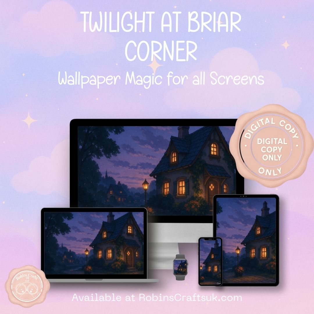 Twilight at Briar Corner wallpaper – illustrated Digital Wallpaper Download | Art wallpaper