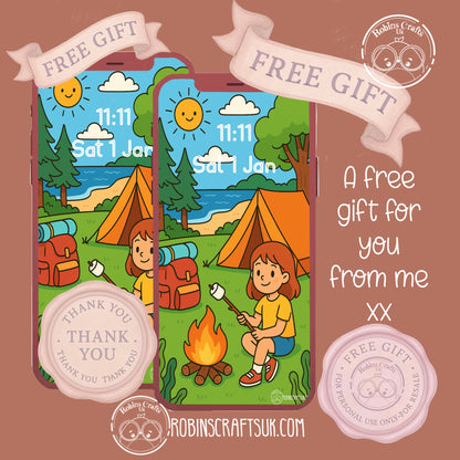 Summer  camping wallpaper 18-07-25 - Freebie Friday Gift – Aesthetic Phone Background | Instant Download