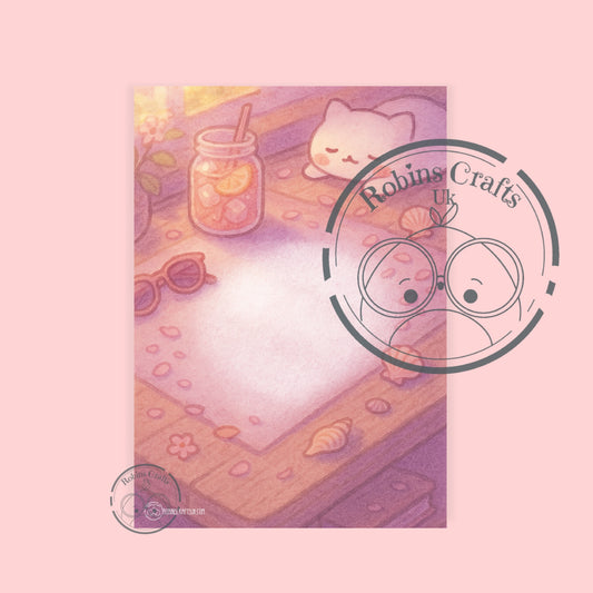 Summer desk note pad
