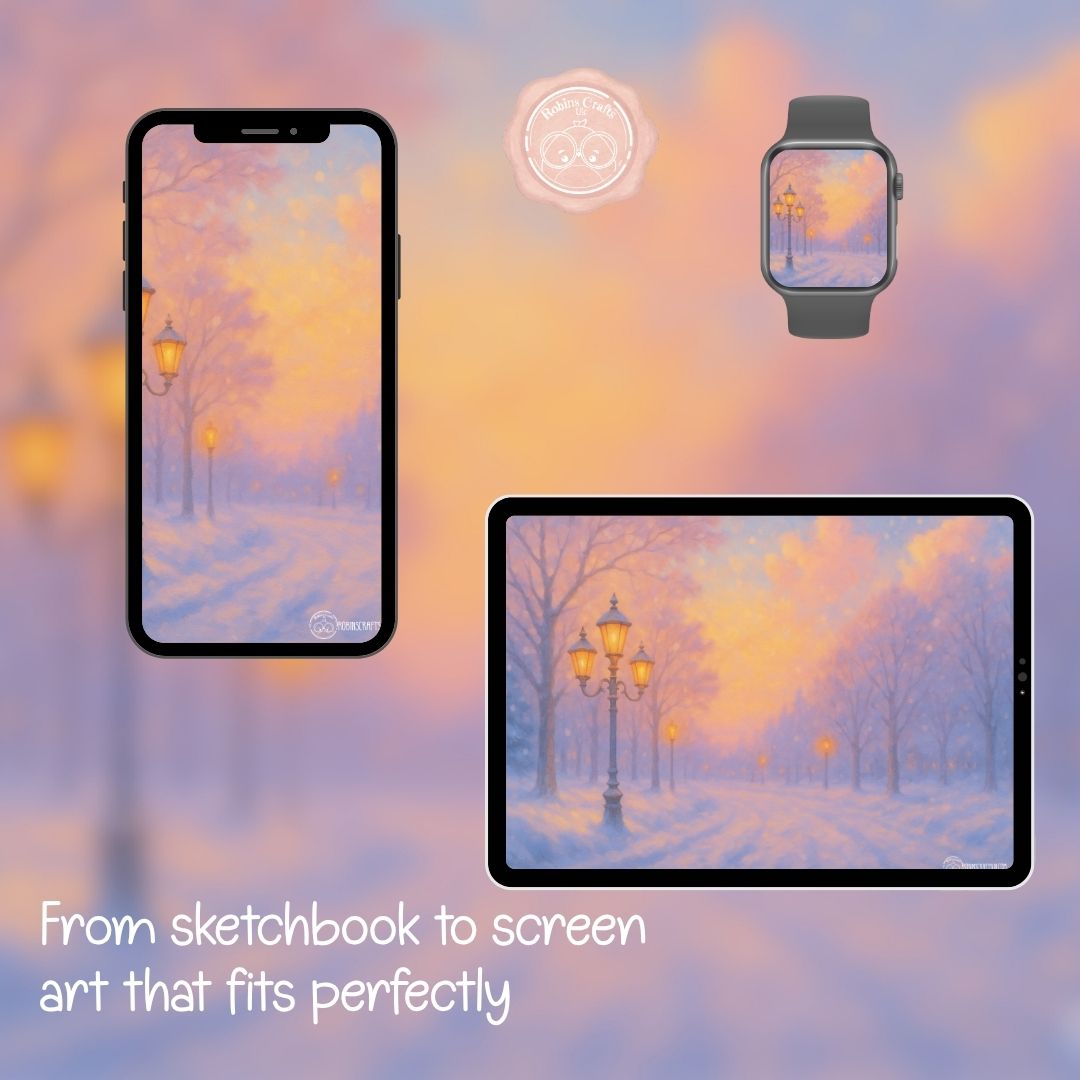 Winter Wall wallpaper – illustrated Digital Wallpaper Download | Art wallpaper