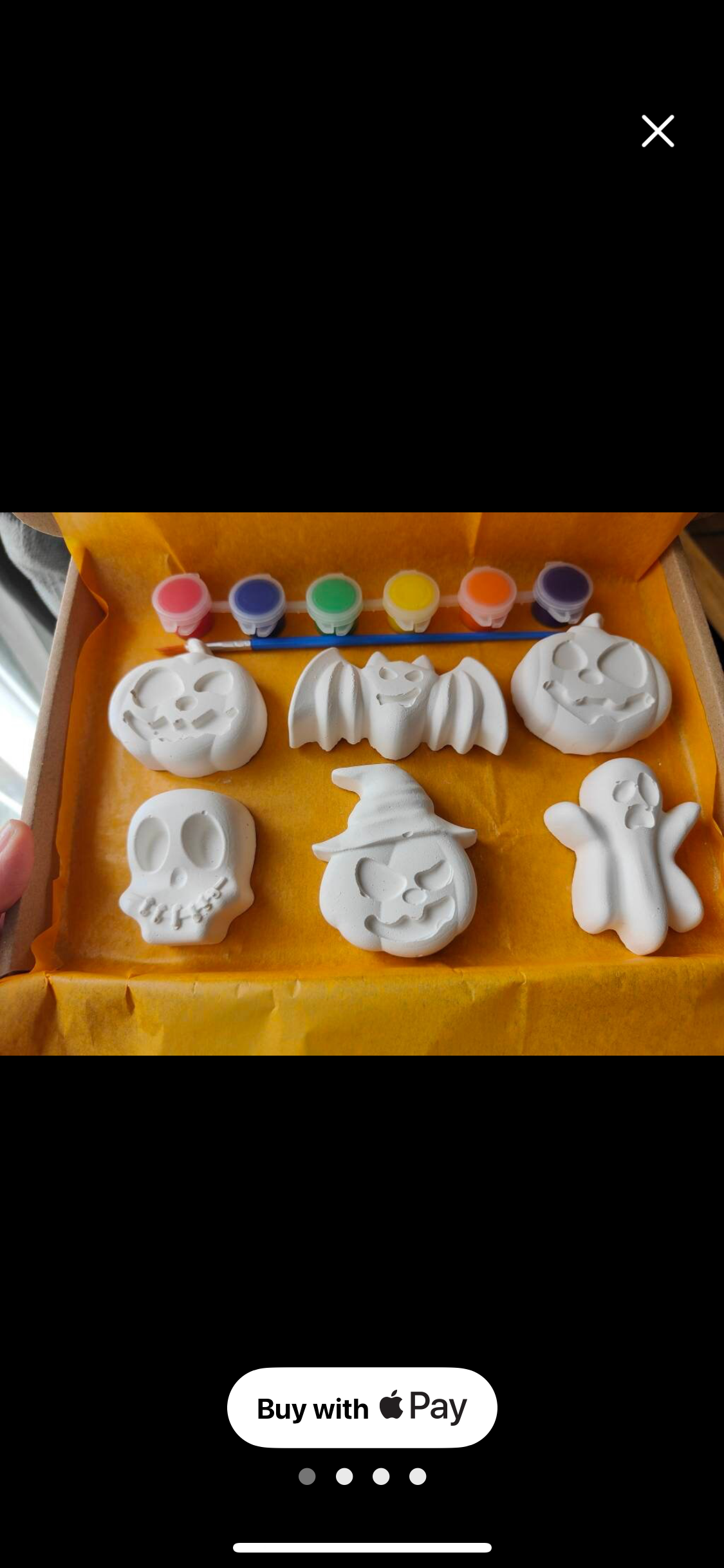 Paint your own Halloween kit, Paint your own Halloween mini figure craft kit - Handmade