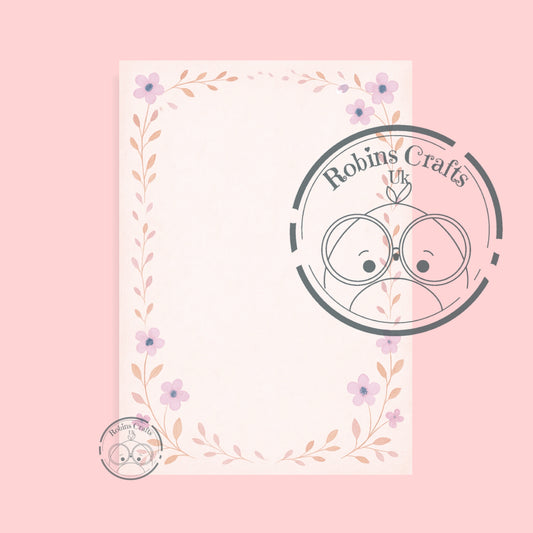 Simple spring pink note pad