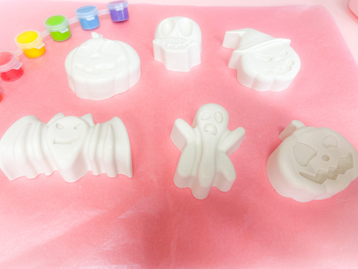 Paint your own Halloween kit, Paint your own Halloween mini figure craft kit - Handmade