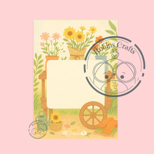 Flower stall note pad