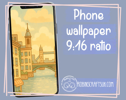 London Skyline wallpaper illustration Kawaii London Illustration – Cozy Travel Print with Tower Bridge & River Thames -Sunset on the Thames with Tower Bridge wallpaper