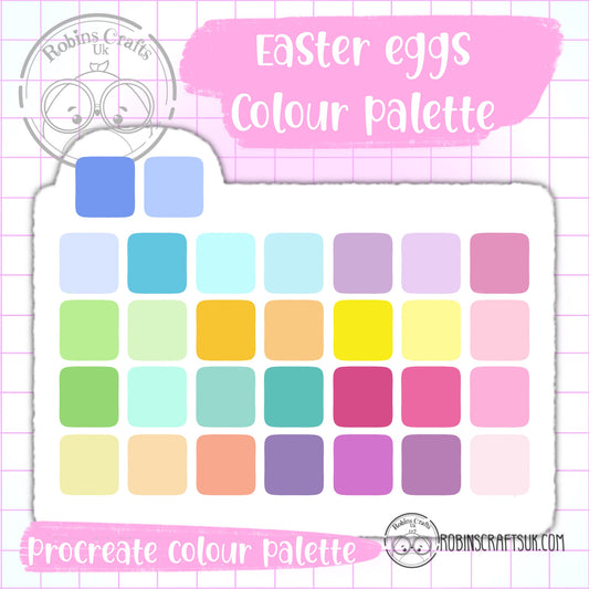 Easter Eggs colour set procreate palette, palette, colour,