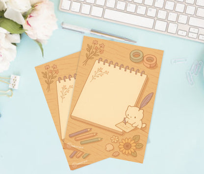 Summer evening note pad - Kawaii Notepad - Hand-Illustrated A5/A6 | Robins Crafts UK