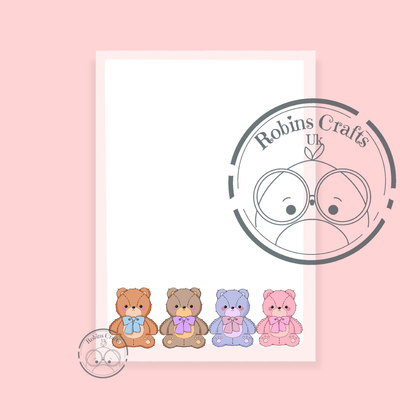 Teddie bears note pad