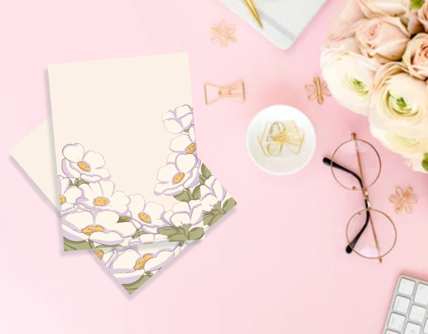 Spring daisys note pad