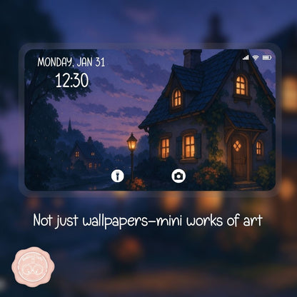 Twilight at Briar Corner wallpaper – illustrated Digital Wallpaper Download | Art wallpaper