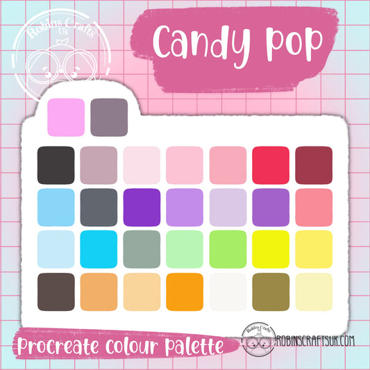 Candy pop procreate palette, palette, colour,