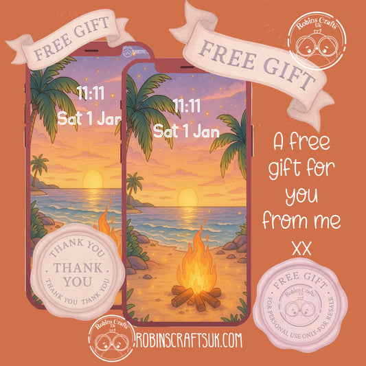 Beach campfire  wallpaper 04-07-25 - Freebie Friday Gift – Aesthetic Phone Background | Instant Download
