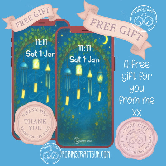 Wind chime gardens wallpaper 01-08-25 - Freebie Friday Gift – Aesthetic Phone Background | Instant Download