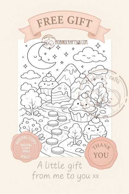 Desert dreams colouring page 12-09-25 freebie Friday