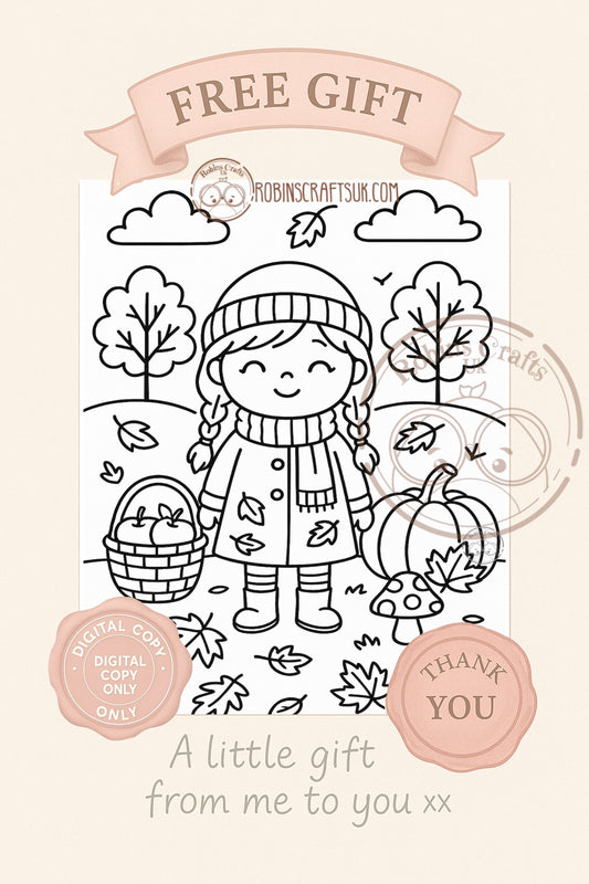 Fall walk colouring page 19-09-25 freebie Friday