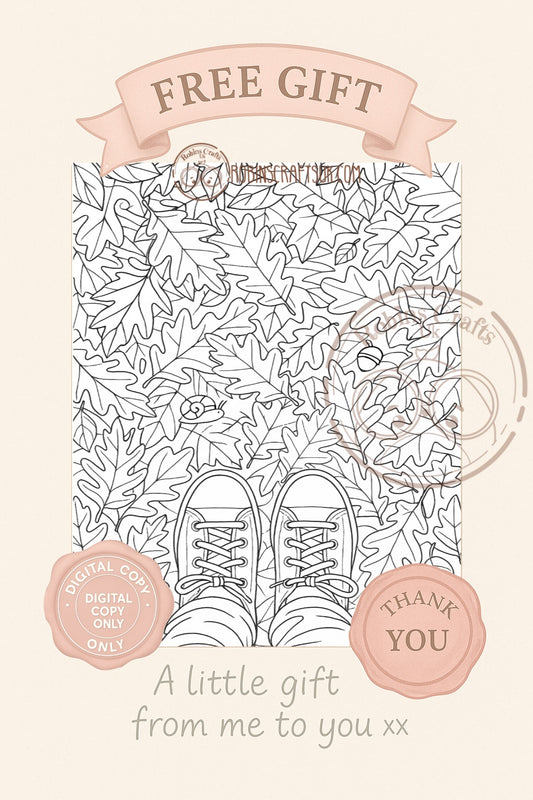 Crunchy leaves colouring page 03-10-25 freebie Friday