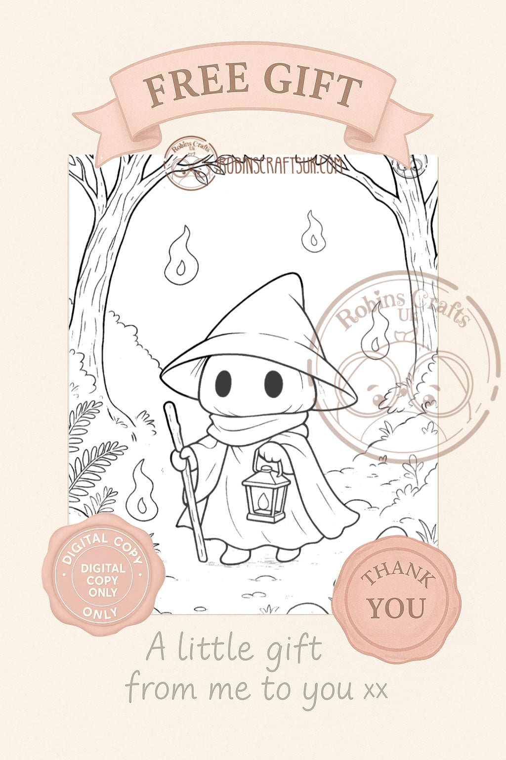 Wandering colouring page 17-10-25 freebie Friday