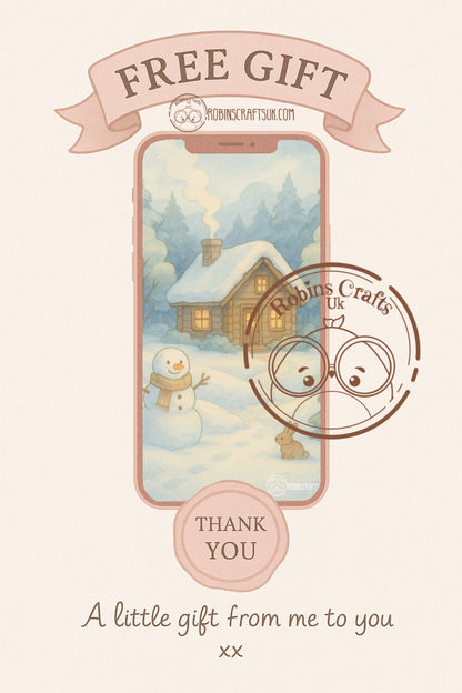 Snowy cabin wallpaper  07-11-25 freebie Friday