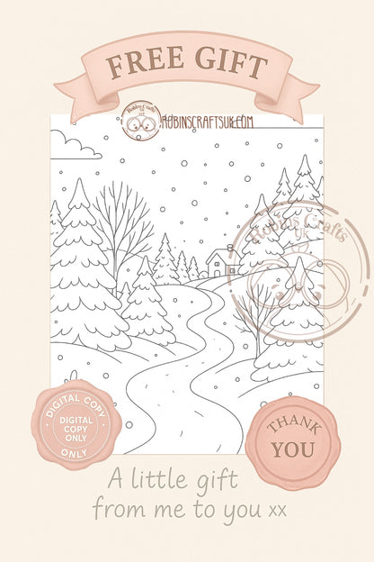 Winter wonderland colouring page 12-12-25 freebie Friday
