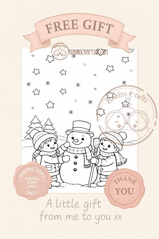 Snow day colouring page 19-12-25 freebie Friday