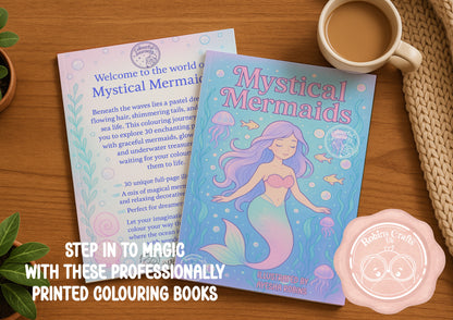 Mythical Mermaids original  mermaid -themed pages-Whimsical Cute style (Colourful journeys edition)