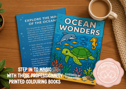Ocean Wonders original Ocean-themed pages-Whimsical Cute style (Colourful journeys edition)