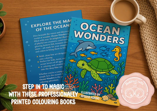 Ocean Wonders original Ocean-themed pages-Whimsical Cute style (Colourful journeys edition)