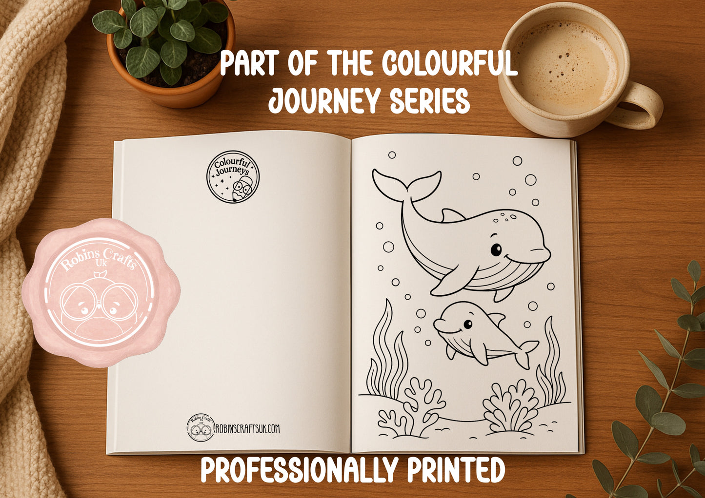 Ocean Wonders original Ocean-themed pages-Whimsical Cute style (Colourful journeys edition)