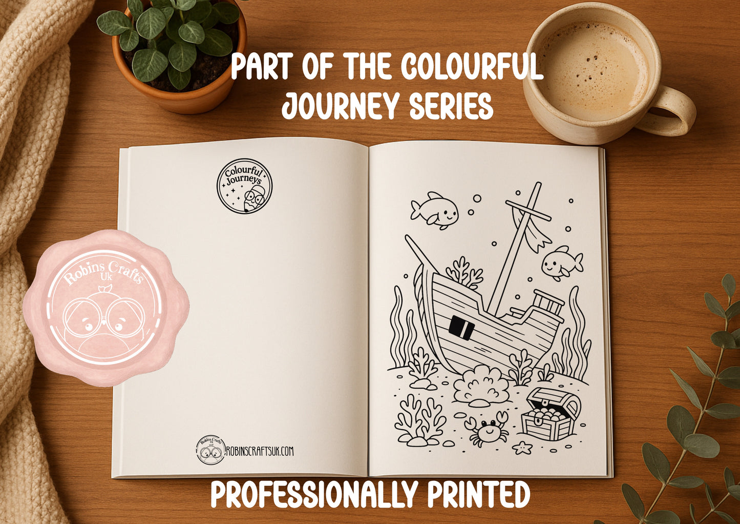 Ocean Wonders original Ocean-themed pages-Whimsical Cute style (Colourful journeys edition)