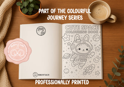 Cute Space original Space-themed pages-Whimsical Cute style  (Colourful journeys edition)