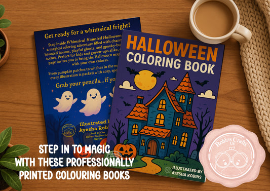 Cute Halloween - original Halloween-themed pages-Whimsical spooky style  (Colourful journeys edition)