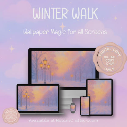 Winter Wall wallpaper – illustrated Digital Wallpaper Download | Art wallpaper